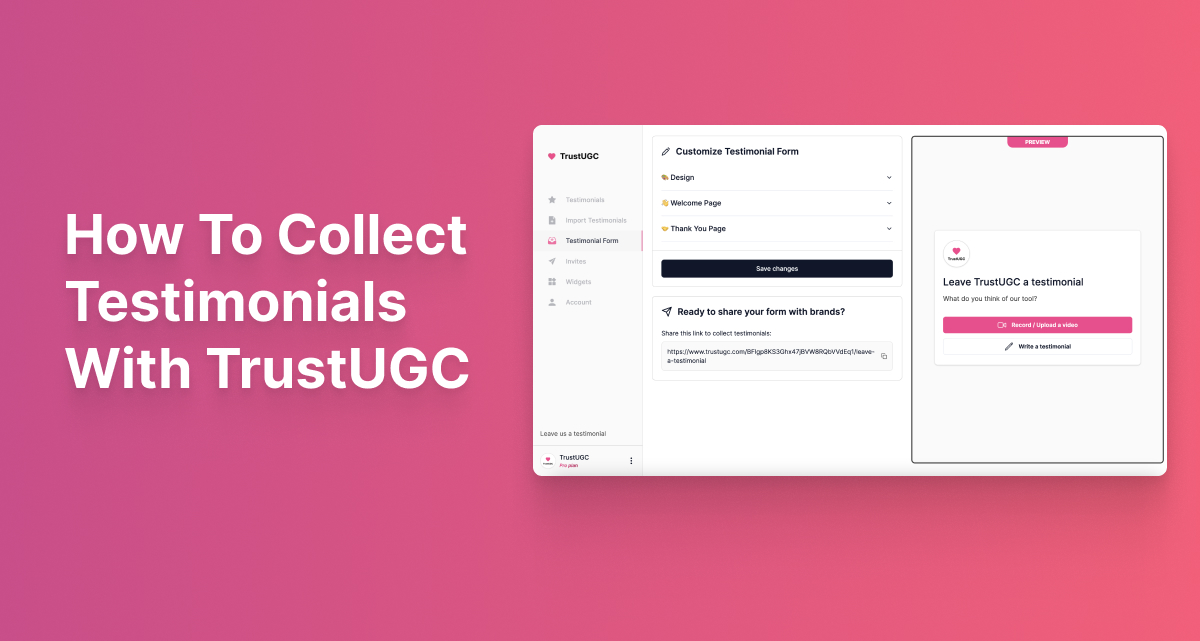 How To Collect Testimonials With TrustUGC cover image